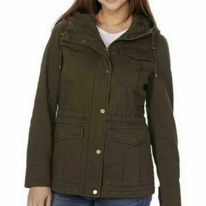 Lucky Brand Womens Anorak Coat Army Green Large New With Tags.